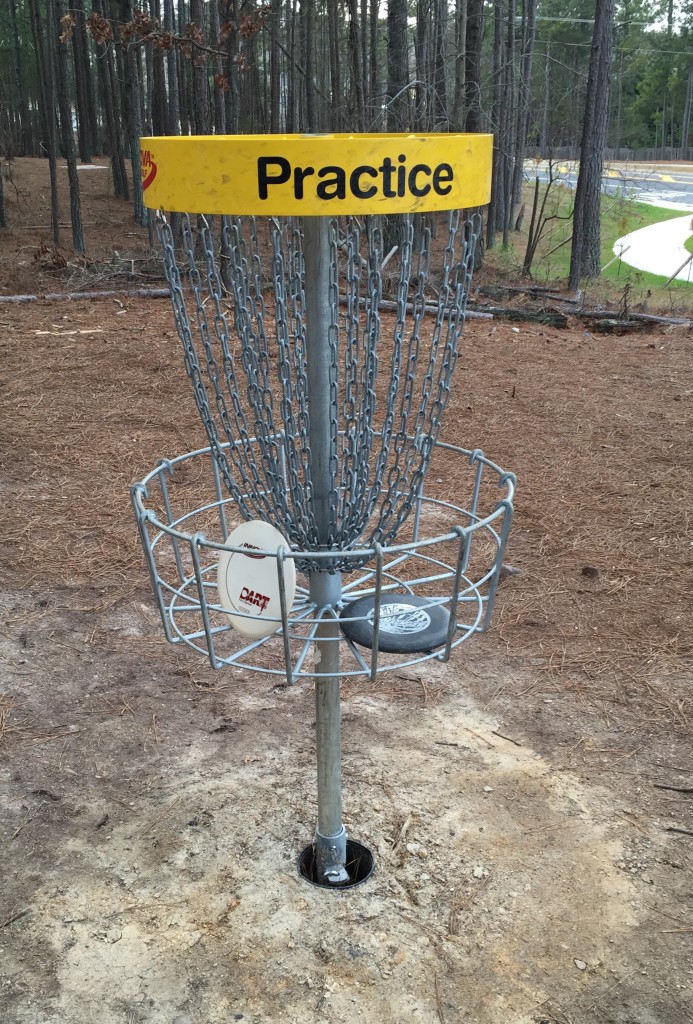 Practice basket at Little Mulberry Park in Dacula, Georgia.